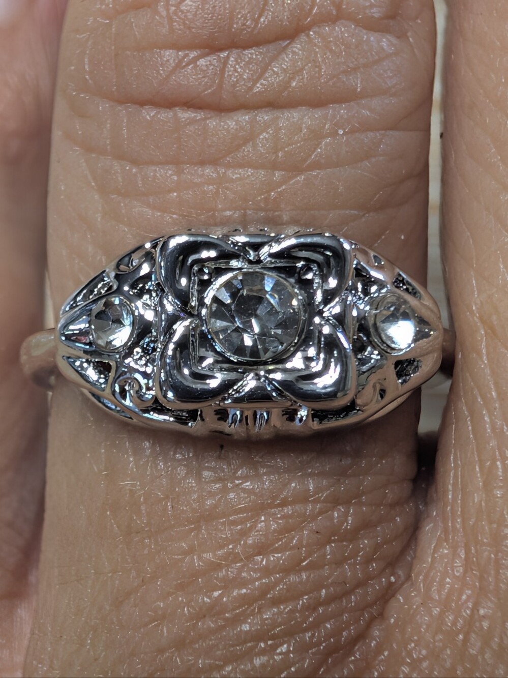 Beautiful Silver Vintage Estate Inspired Ring